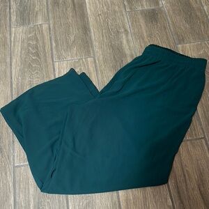 Teal Wide-Leg Pants, Size 18W. Elastic Waist.